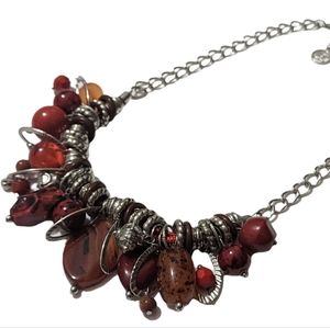 Vintage Erica Lyons Chunky Statement Necklace Acrylic Stones Fashion Jewelry 90s